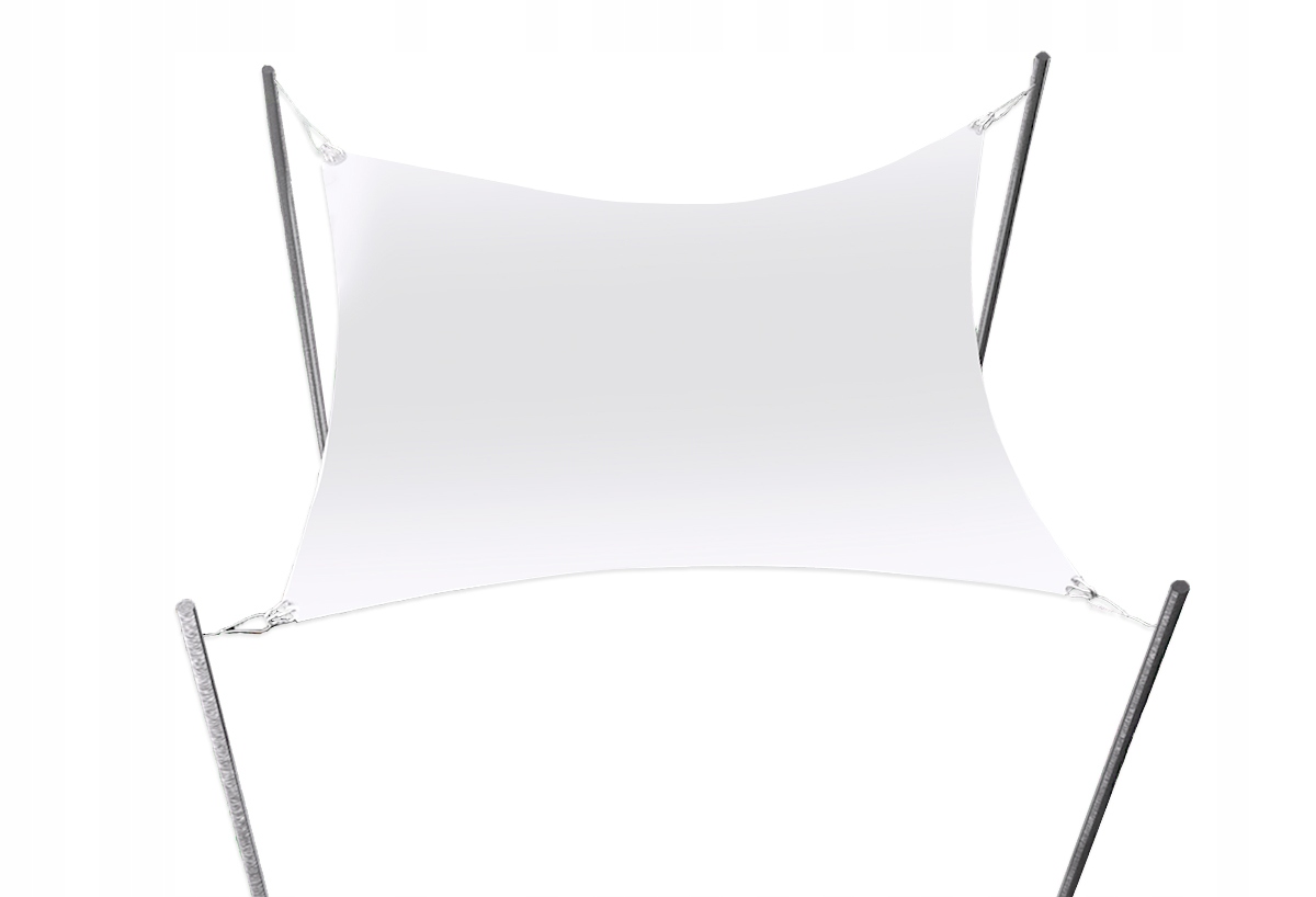 Vodotěsná Sluneční Plachta Na Zahradu Na Terasu Premium Bílá 4x4