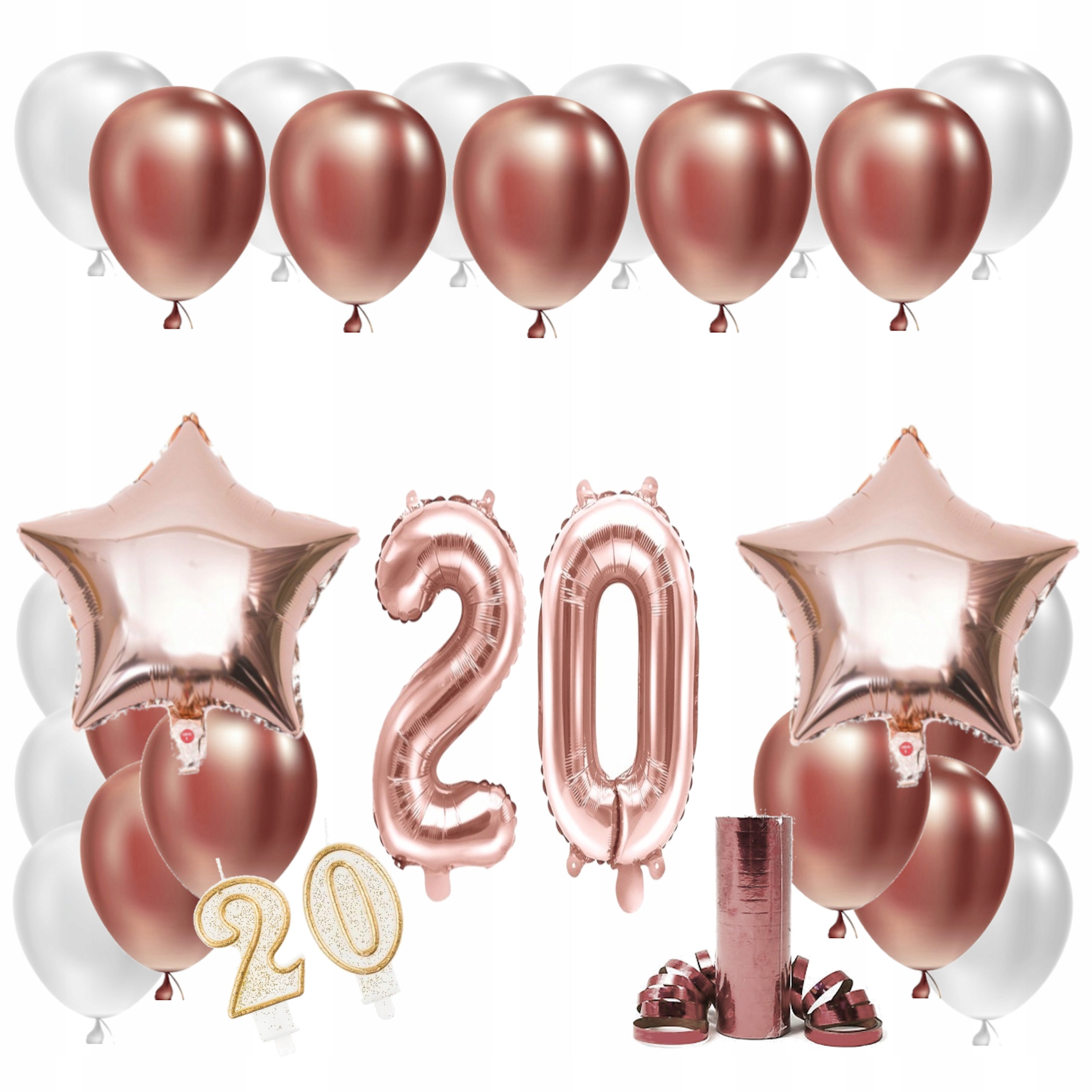 

Zestaw Balony 20 Rocznica Ślubu Rose Gold