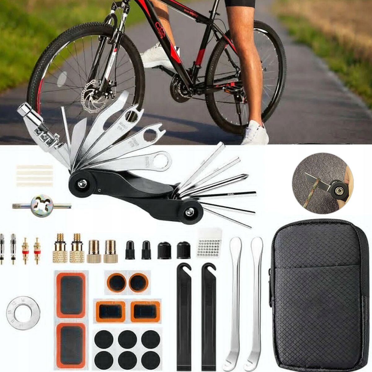Zestaw Kluczy Rowerowych 17w1 Multitool Do Roweru Klucze Wielofunkcyjne