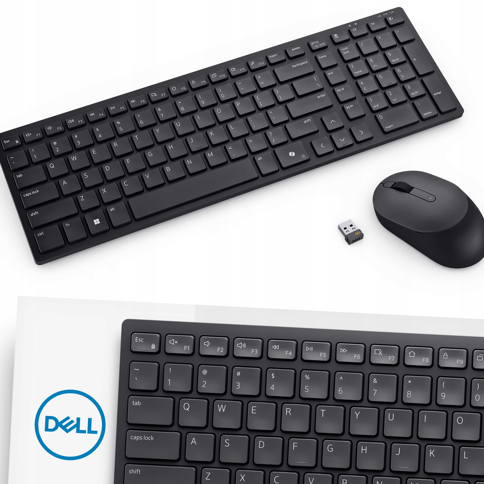 Zestaw Dell KM555 Mysz Klawiatura Polska Qwerty Us Bluetooth Usb 2,4GHz