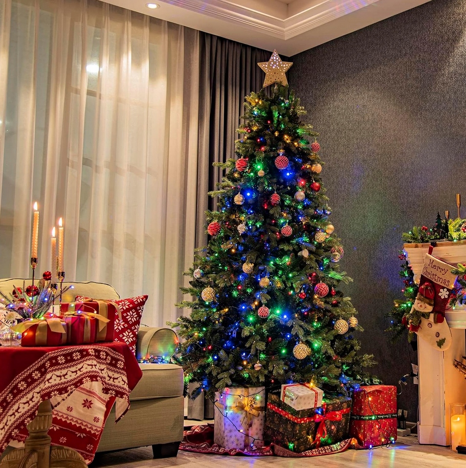 LAMPKI CHOINKOWE ŚWIATEŁKA ŚWIĄTECZNE WEWNĘTRZNE-ZEWNĘTRZNE KOLOROWE 100LED Marka FORTRADE