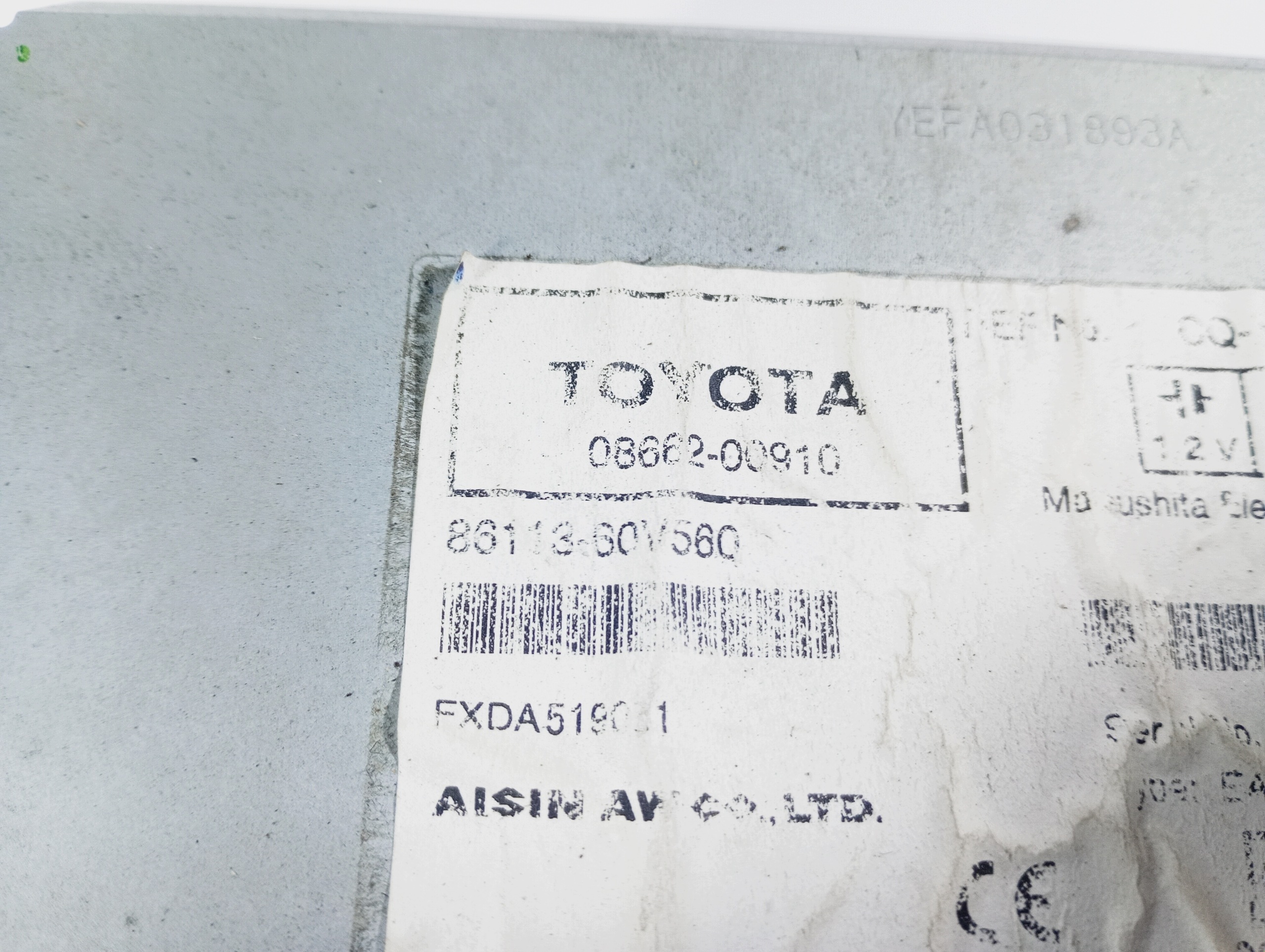 Radio original missing code OE 0866200910 TOYOTA Avensis T25 06-08