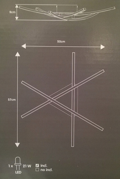 NOWOCZESNA LAMPA SUFITOWA PLAFON ŻYRANDOL LED ECO Marka Led