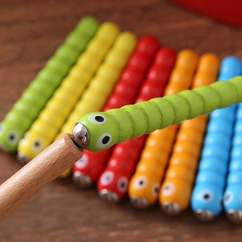 GRA DREWNIANA ZŁAP ROBACZKA SORTER ŁOWIENIE MAGNES Minimalna liczba graczy 1