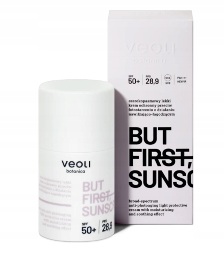 Veoli Botanica But First lehký ochranný krém proti fotostárnutí Spf 50 ml