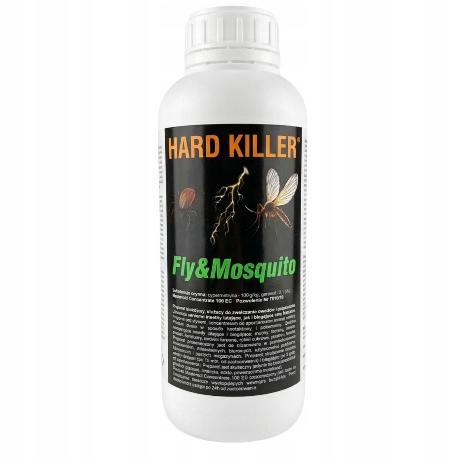 Hard Killer 1l koncentrát – silný přípravek proti klíšťatům,komárům a hmyzu