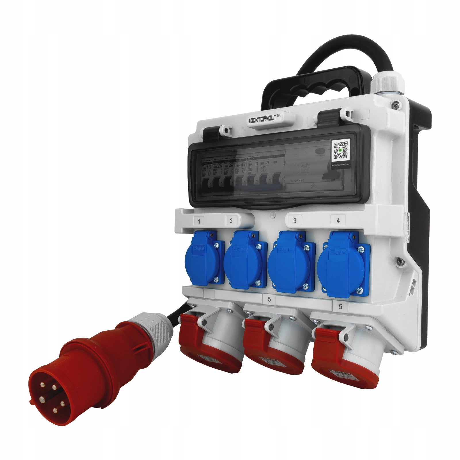 Stavebný rozvádzač 2x16A 32A 4x230V elektrická skrinka rozvádzač