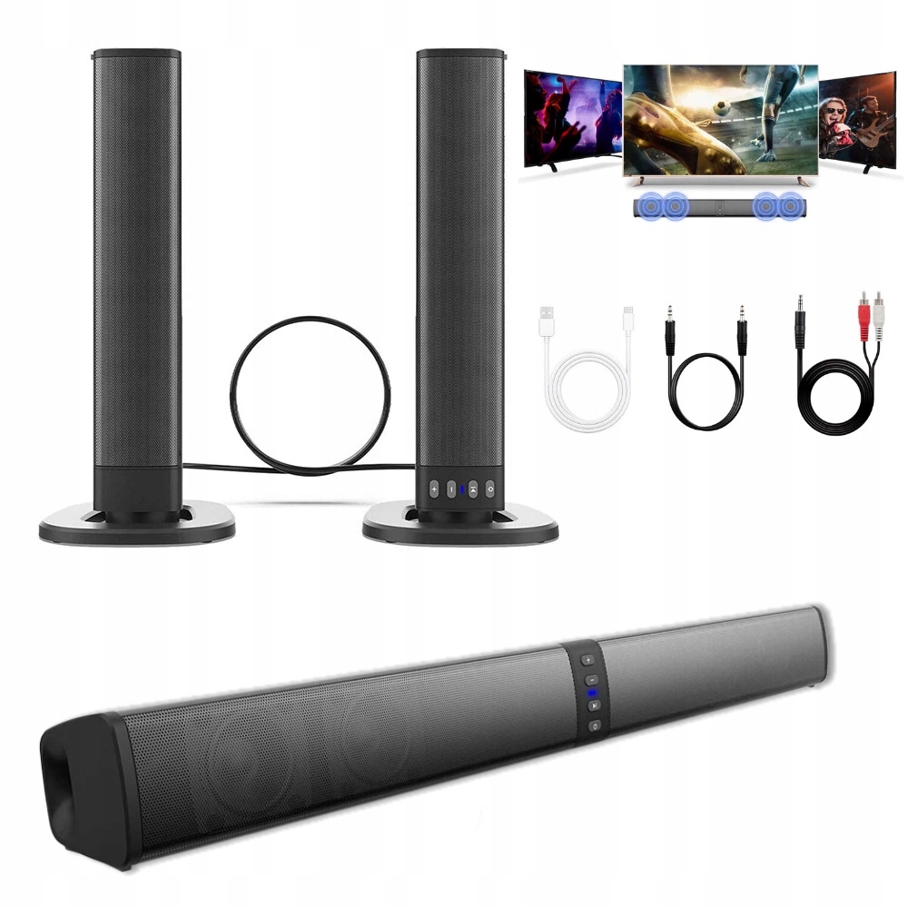 2V1 Bluetooth Soundbar Odnímatelný Reproduktor Rgb Televizor Usb Hdmi
