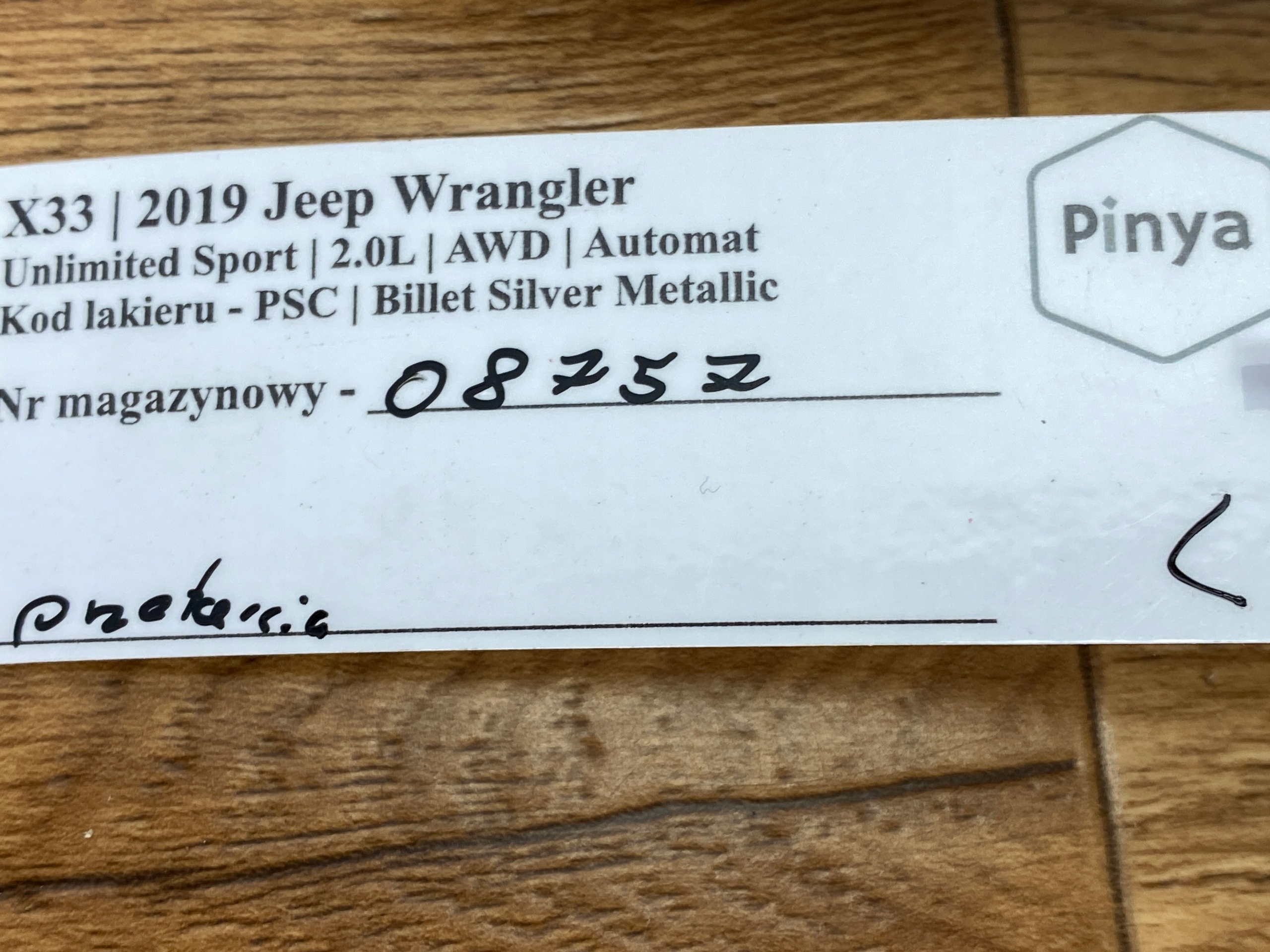 wischerarm Jeep Wrangler JL 2018+ USA