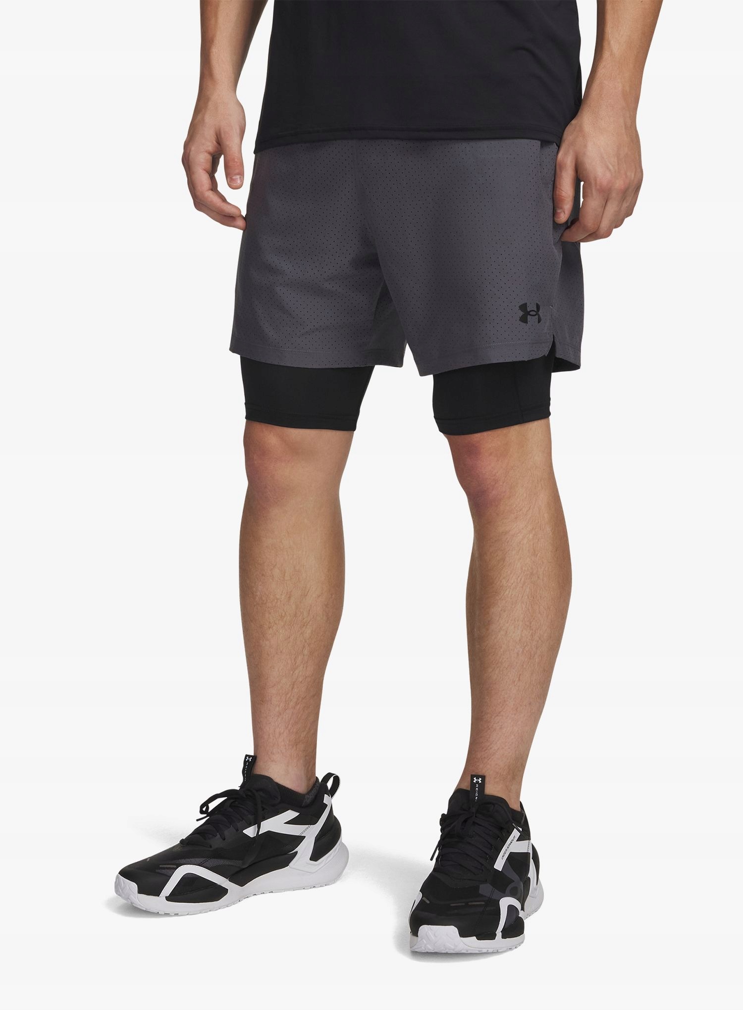 Kraťasy Under Armour Vanish Woven Short 2.0 2v1 castlerock S