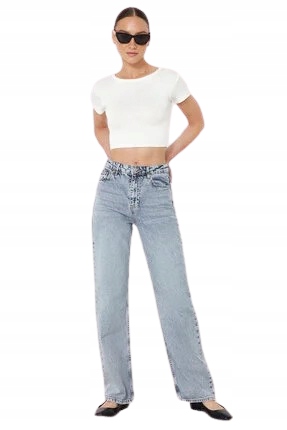 Trendyol Džíny Mom Jeans S Oděrkami A Vysokým Pasem 42 5AB