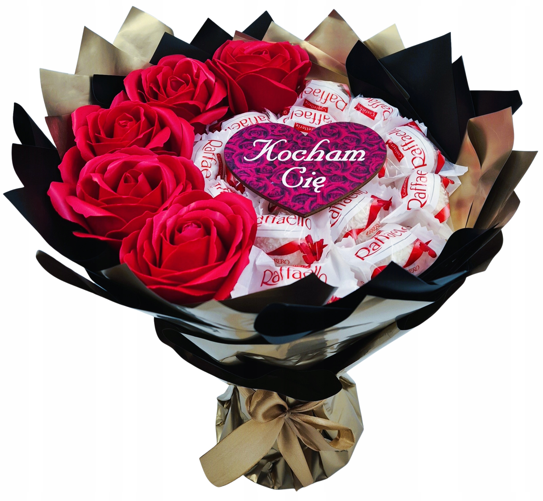 Słodki Bukiet Słodyczy Kosz Prezentowy na Urodziny dla Żony Kobiety