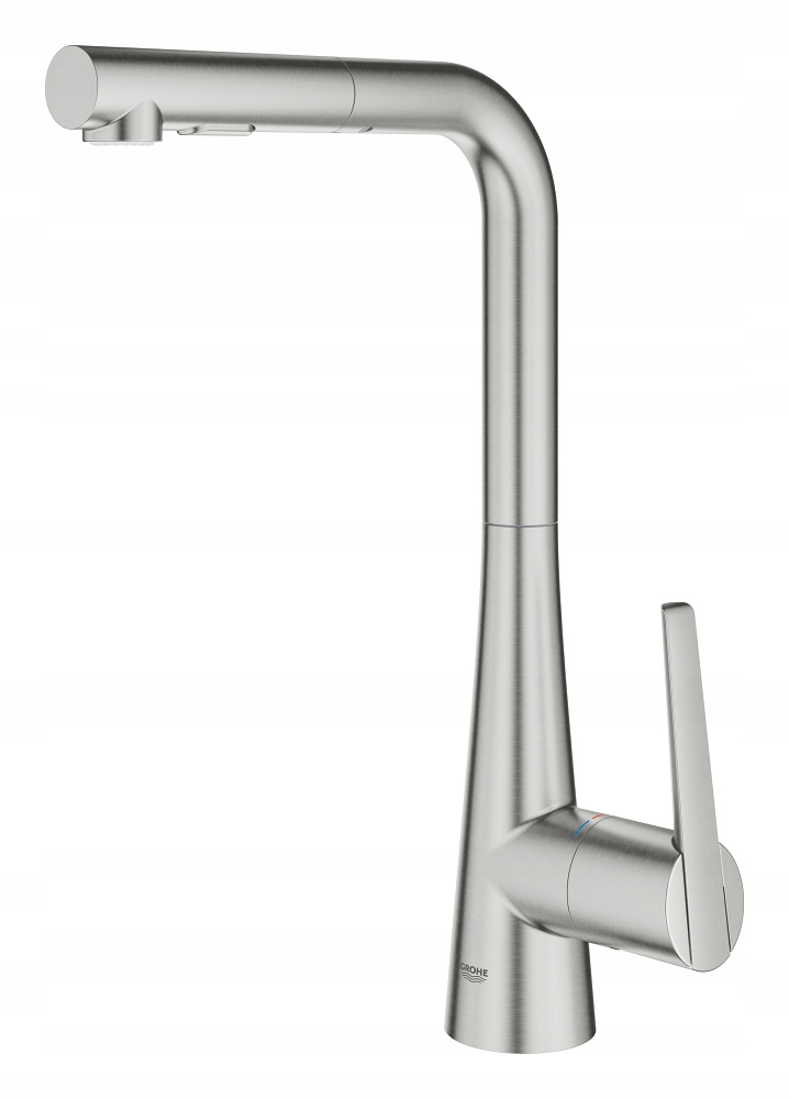 Bateria kuchenna Grohe SuperSteel obrotowa z wyciąganą wylewką 32553DC2