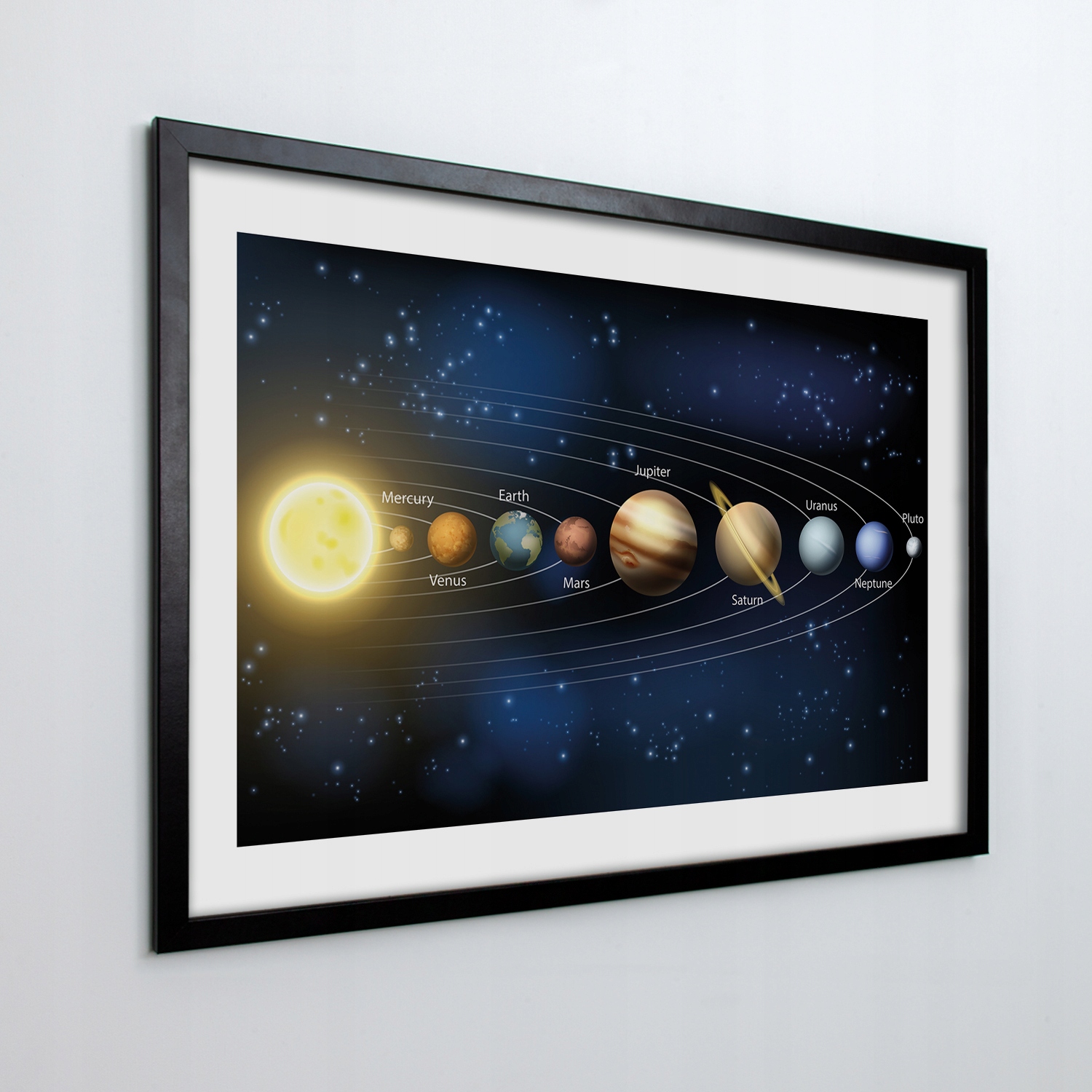 Obraz v ráme na stenu Slnečná sústava 100x70 cm