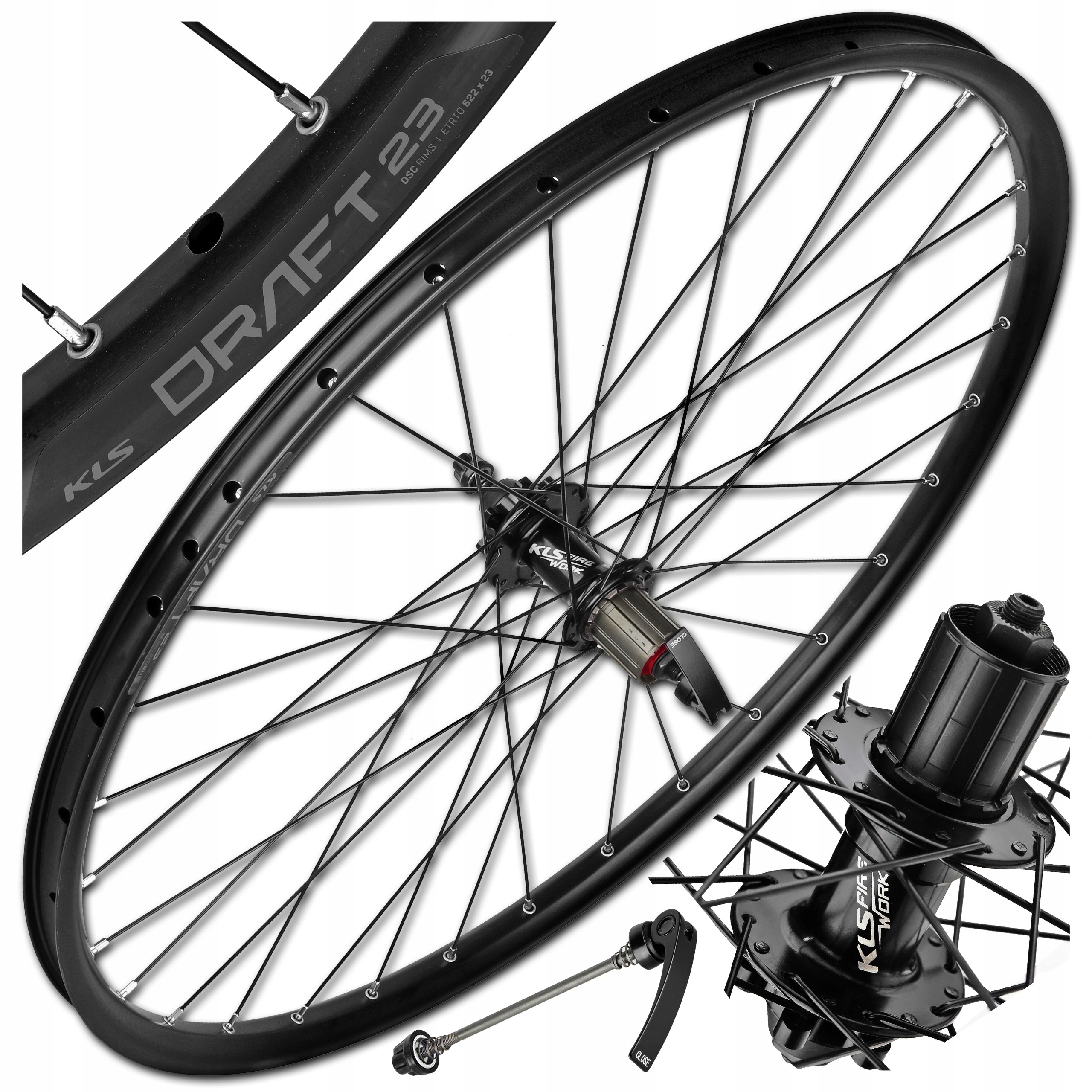 Koło Rowerowe Tył Kellys Draft Dsc 28 29'' 622x23 Czarne Tarcza Tubeless