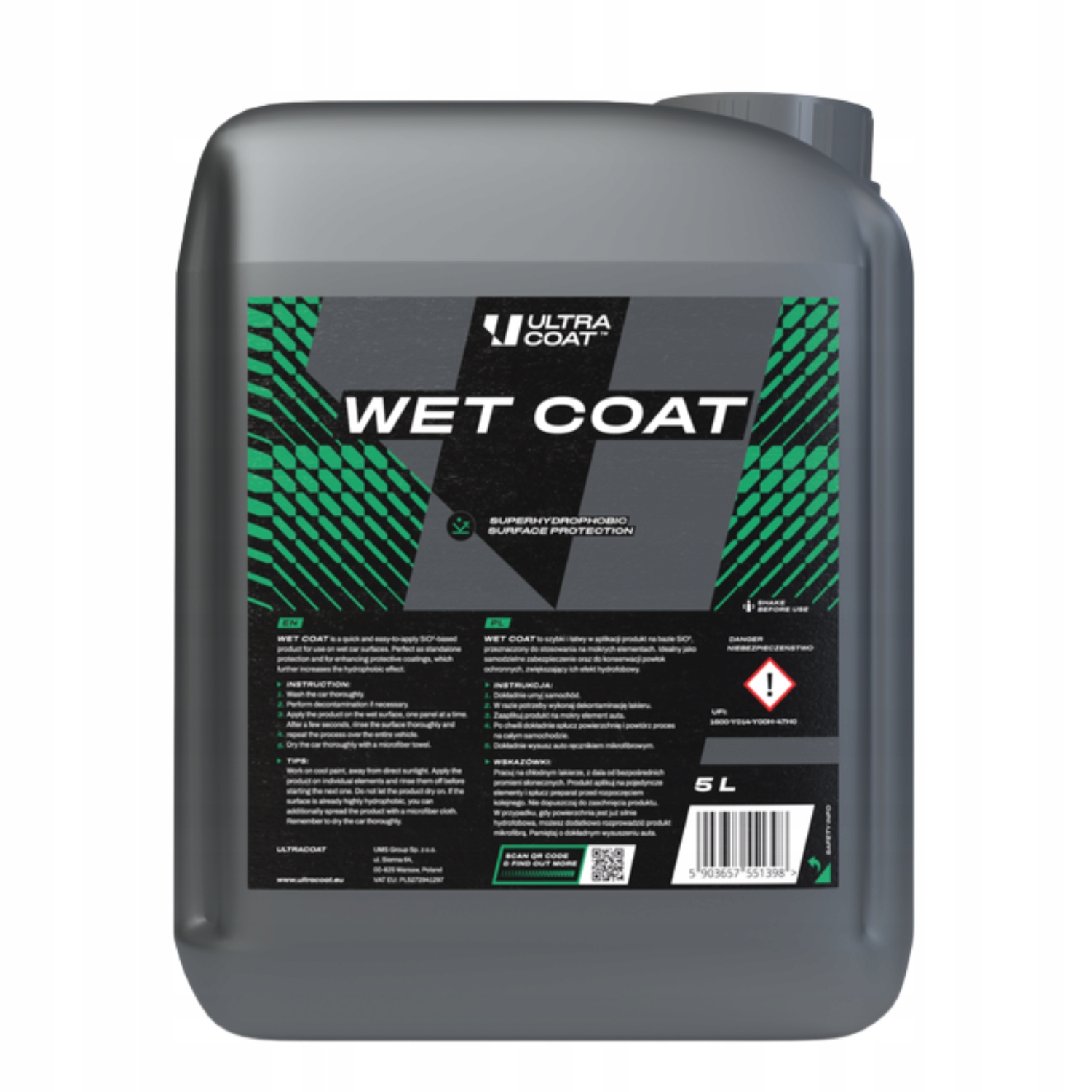 Ultracoat Wet Coat 5L- Powłoka ochronna aplikowana na mokry lakier
