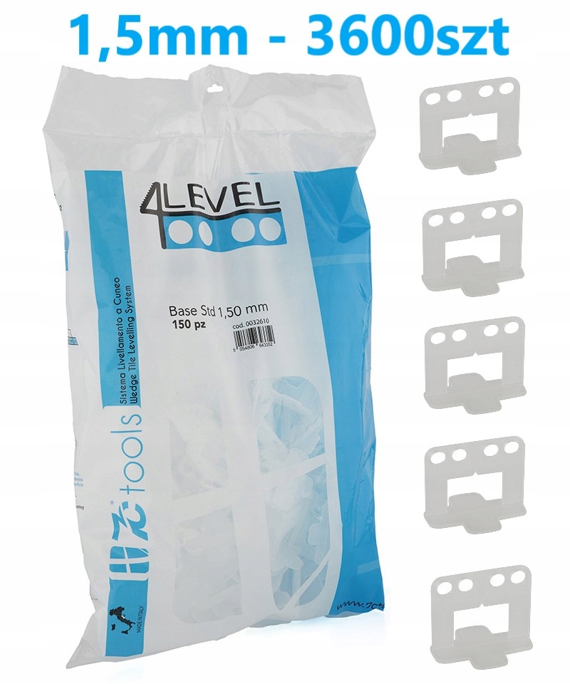 4LEVEL Klipy Na Vyrovnávanie Dlaždíc 3600ks 1,5mm Pre Raimondi Kubala Solid