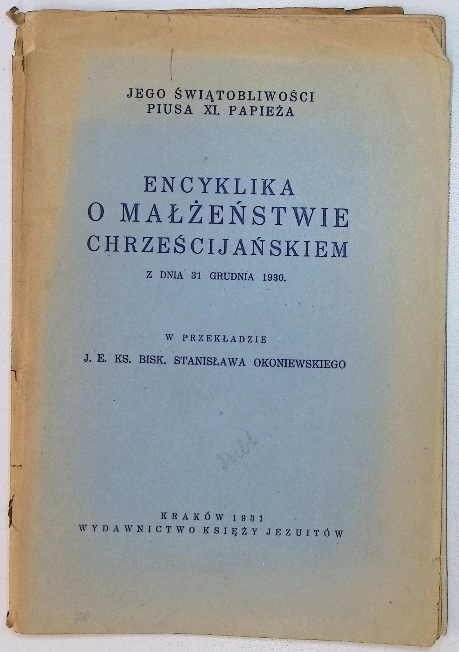 Encyklika o małżeństwie chrześcijańskiem (1931 r.)