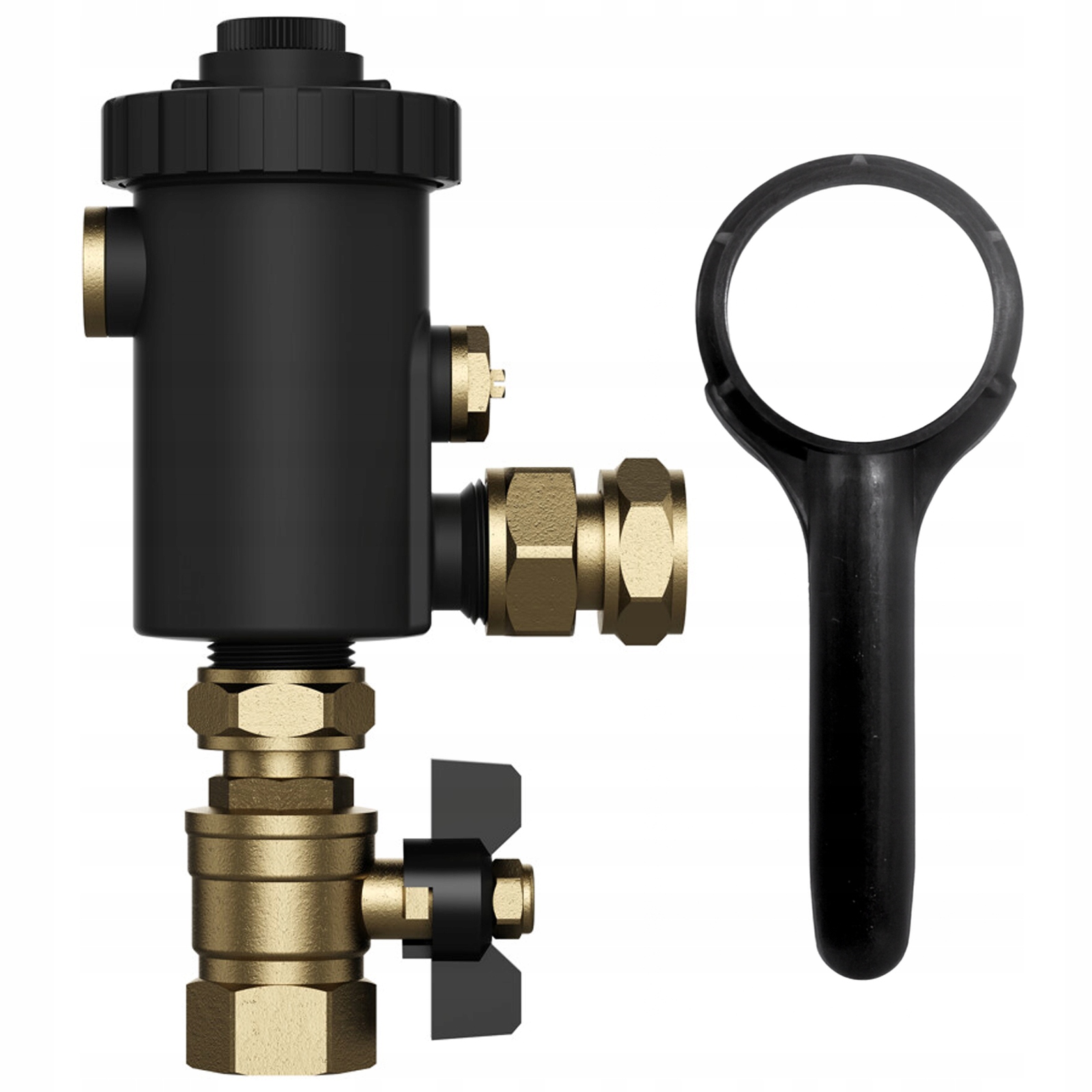 Magnetický Filtr Separátor Nečistot Ibo 3/4 Palce DN20 S Ventilem 3/4"