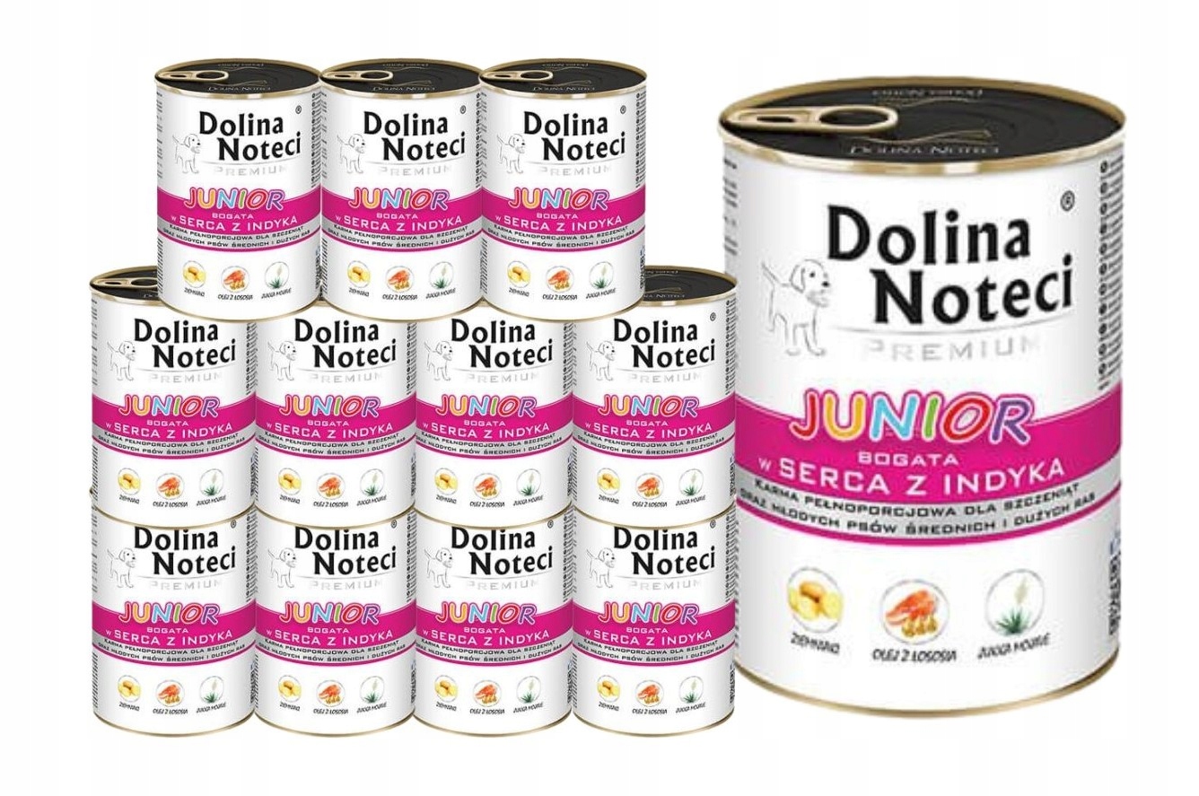 Levně Dolina Noteci Premium Vlhké krmivo pro psy juniorské krůtí srdce 12x400g