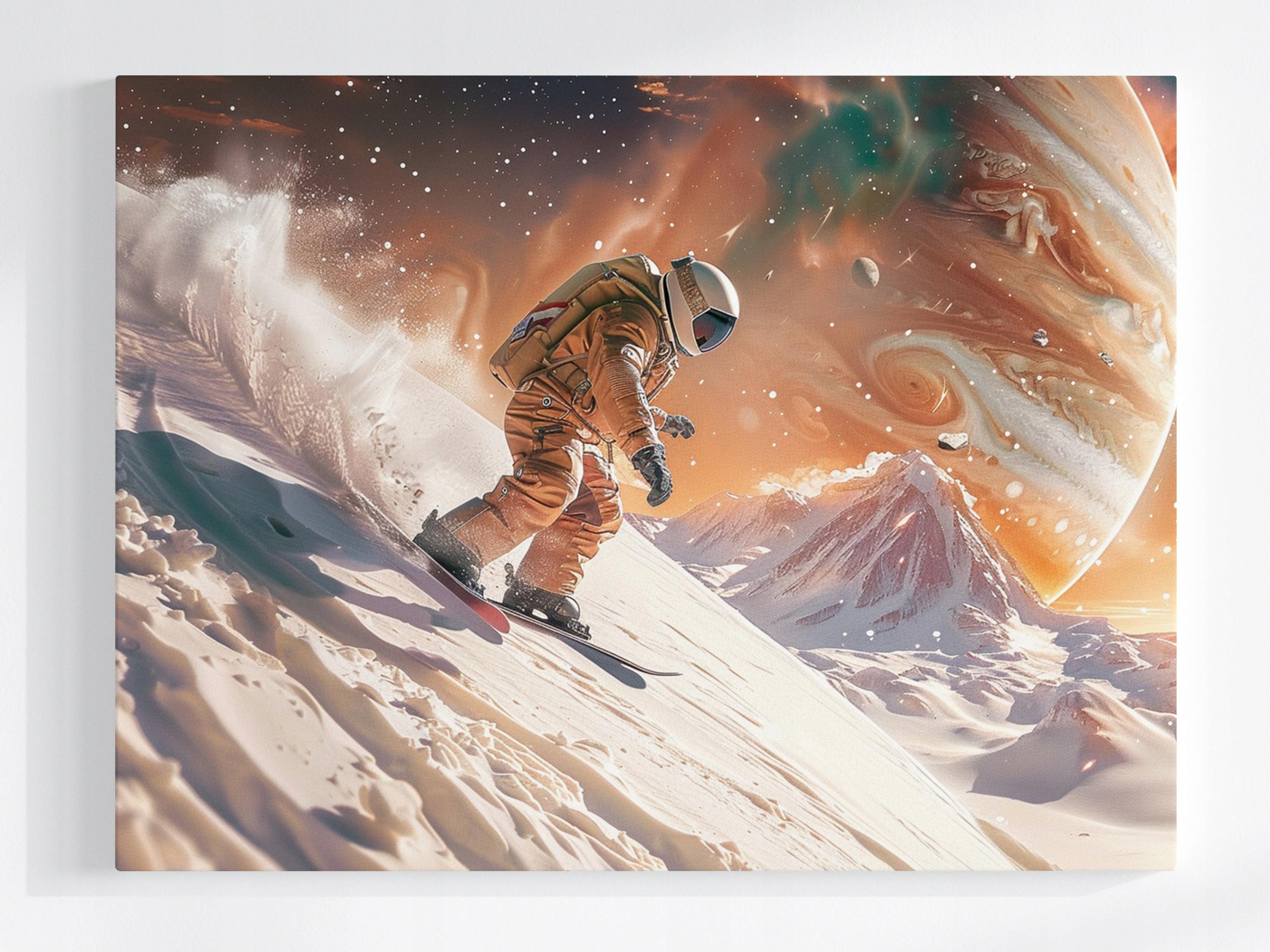 Obraz Na Plátně Canvas Kosmos Astronaut Lyžař Lyže Jupiter 100x75