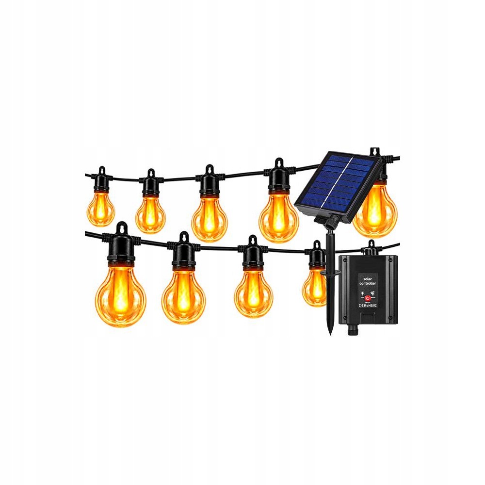 Led Solární Girlanda 11.5 M 20 X Led G50 IP44 Teplé Světlo