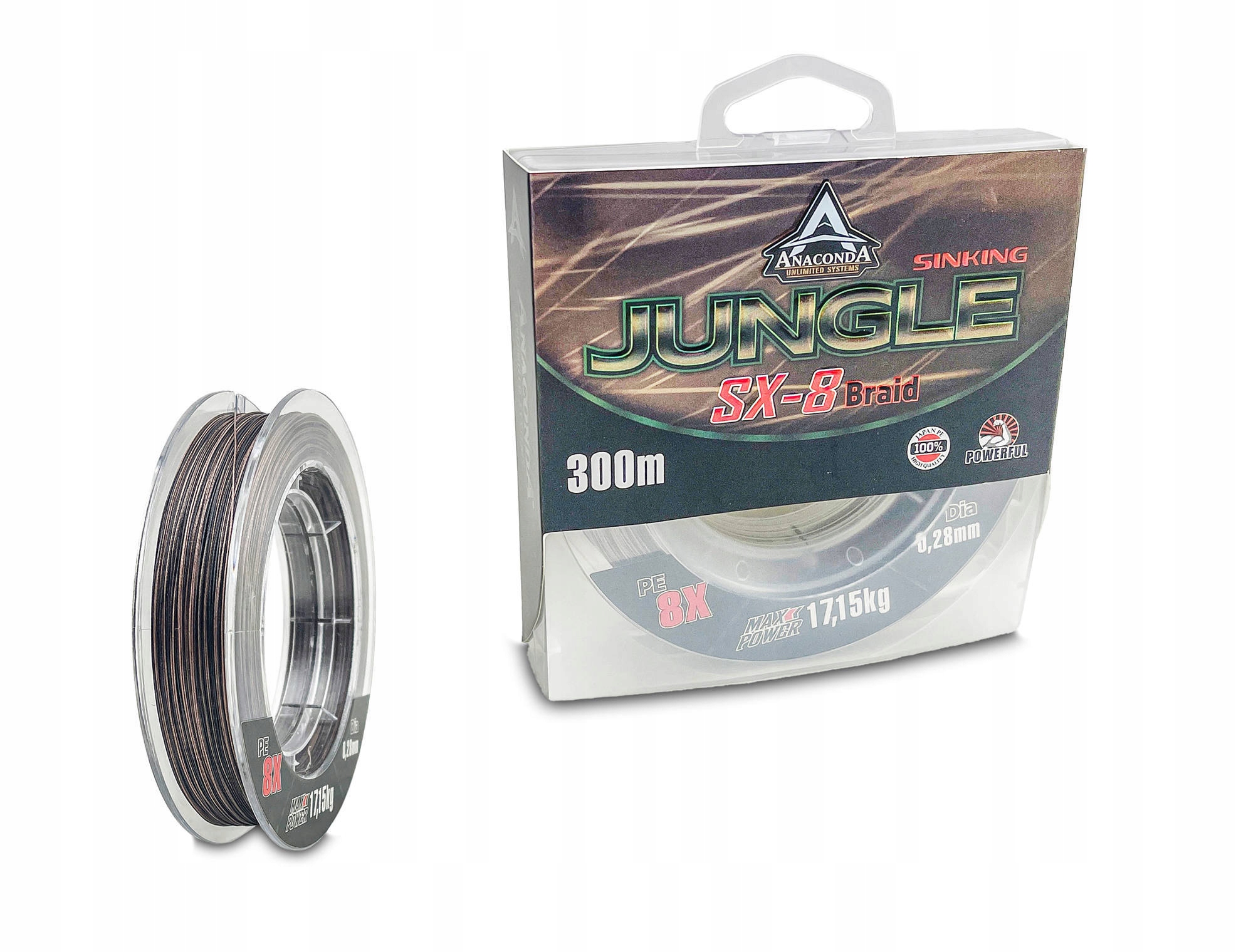 Šňůra Anaconda Jungle SX-8 0,22 mm/300 m