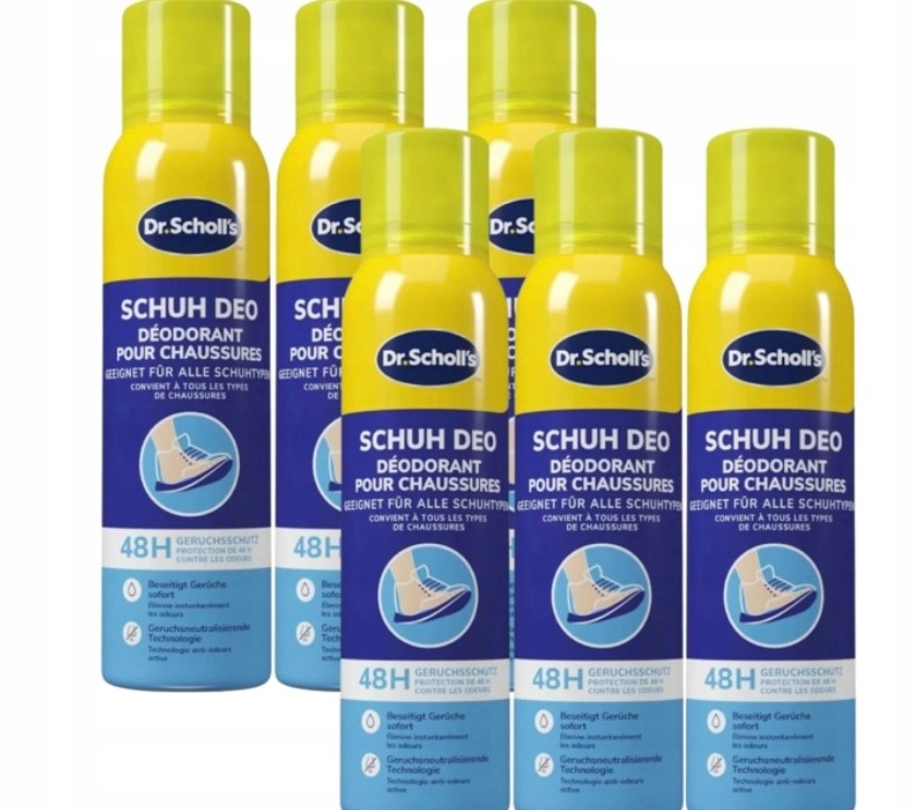 6x Scholl Fresh Step deodorant do bot redukující zápach 150 ml