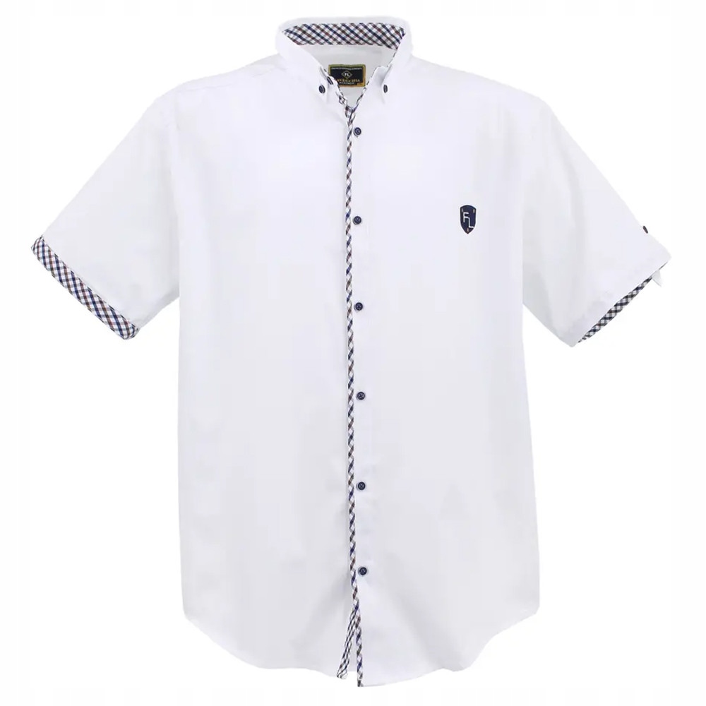 Lavecchia košile pánská 9003A nadměrné velikosti 7XL bílá