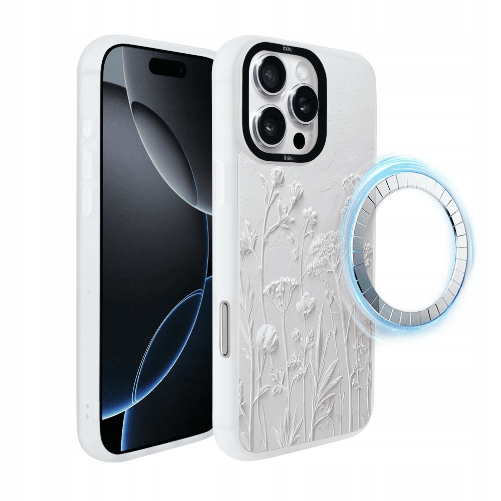 Pouzdro pro iPhone 16 Pro Ibizu DropGuard Matt s MagSafe, sušené polní květy