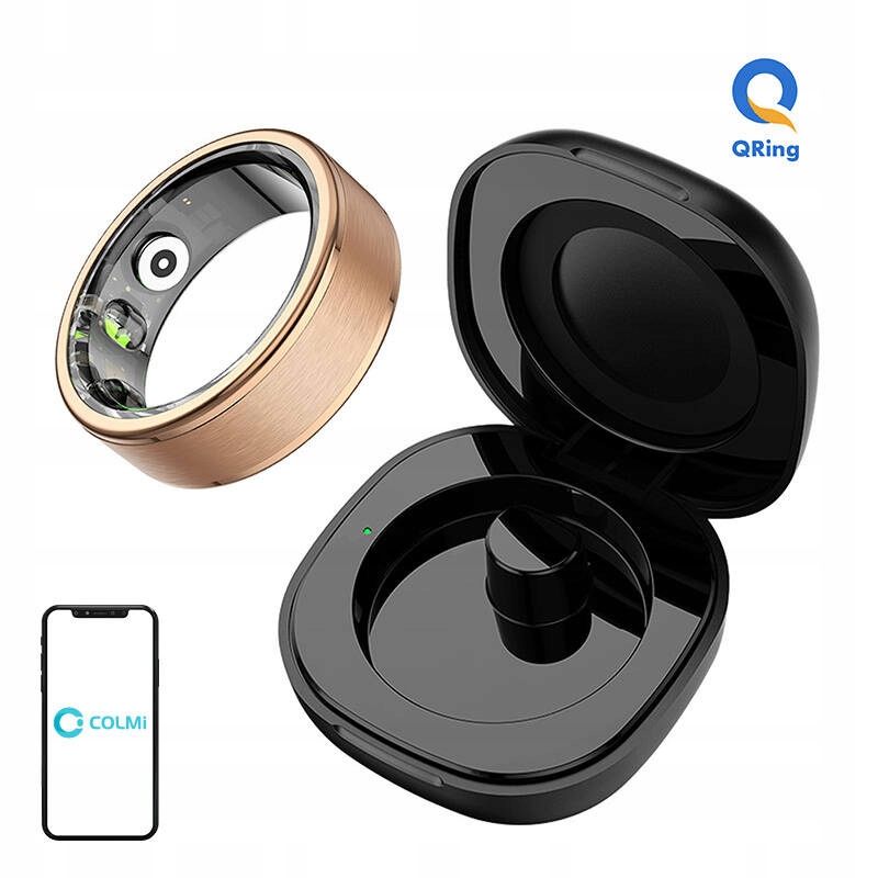 Smartring Colmi R03 21.3MM 12 Złoty Aplikacja Pudełko 5ATM Usb-c
