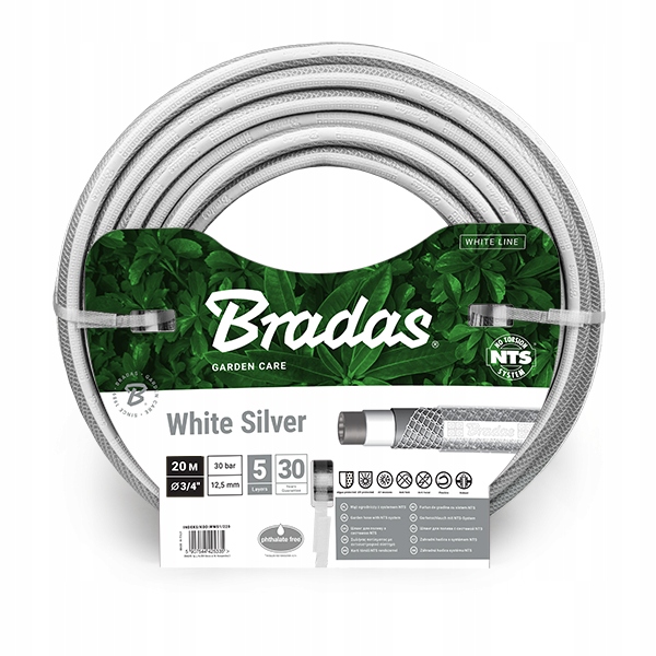 2x Hadice 3/4" 20 m Nts White Silver WWS3/420 Bradas 5366