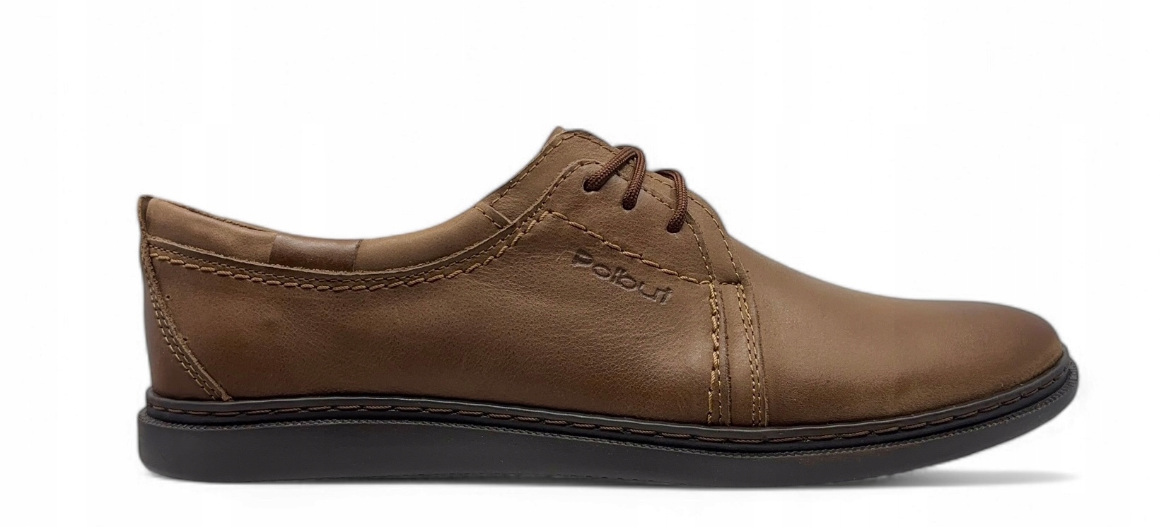 Pánské kožené polobotky model 2131 Polbut – přírodní kůže, velikost 40