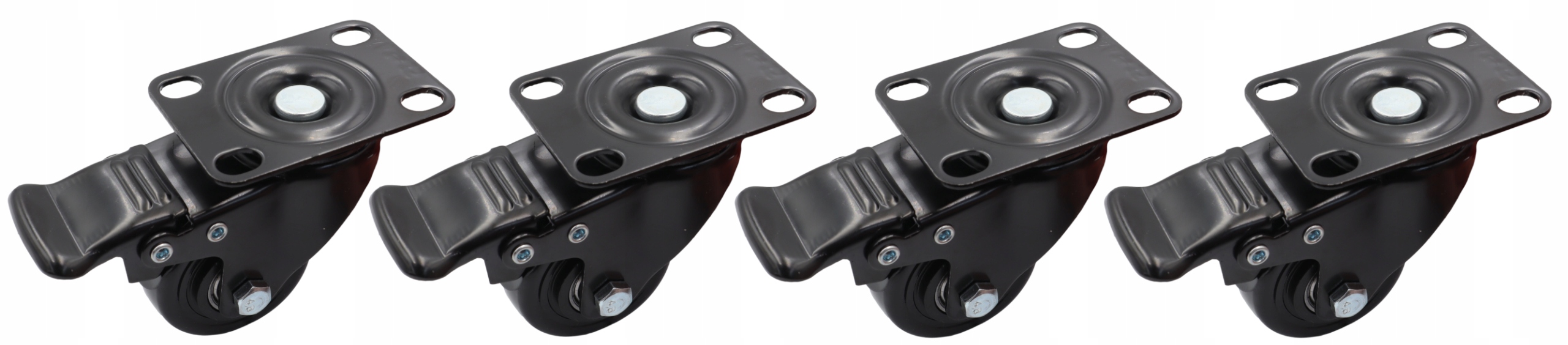 Kółko meblowe obrotowe fi 50 czarne 50 kg hamulec Marka Allin