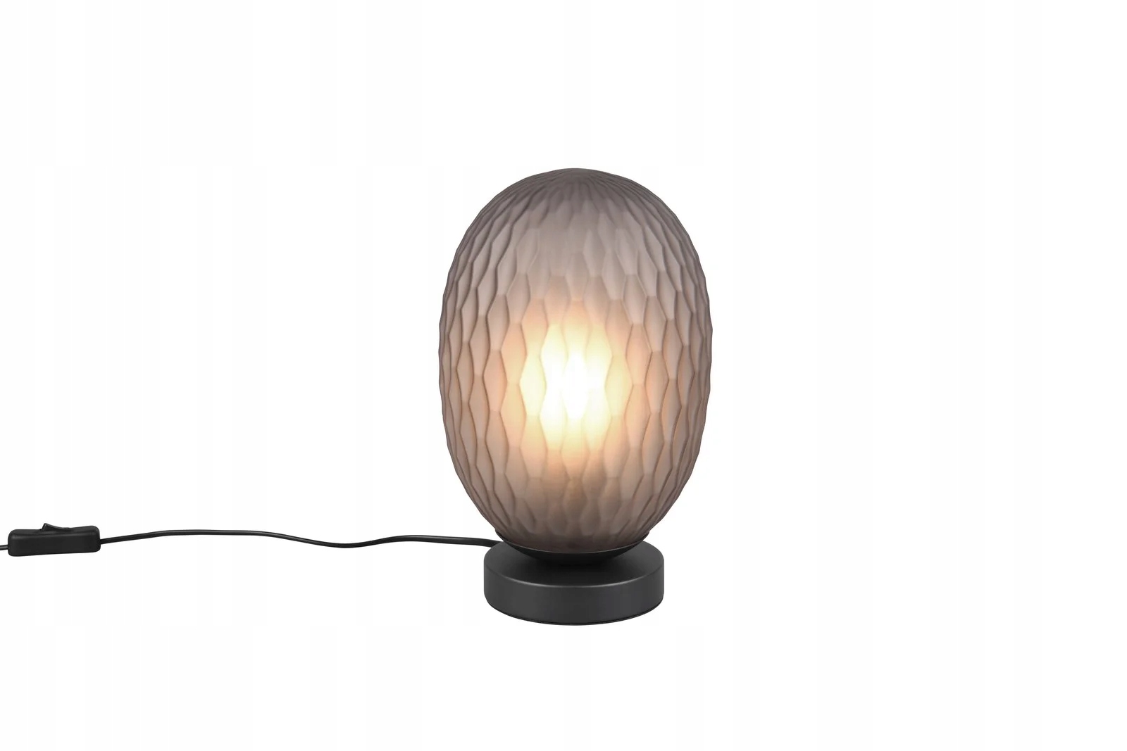Stolová dekoratívna lampa čierna sklenená 1xE27 25W Facette Trio