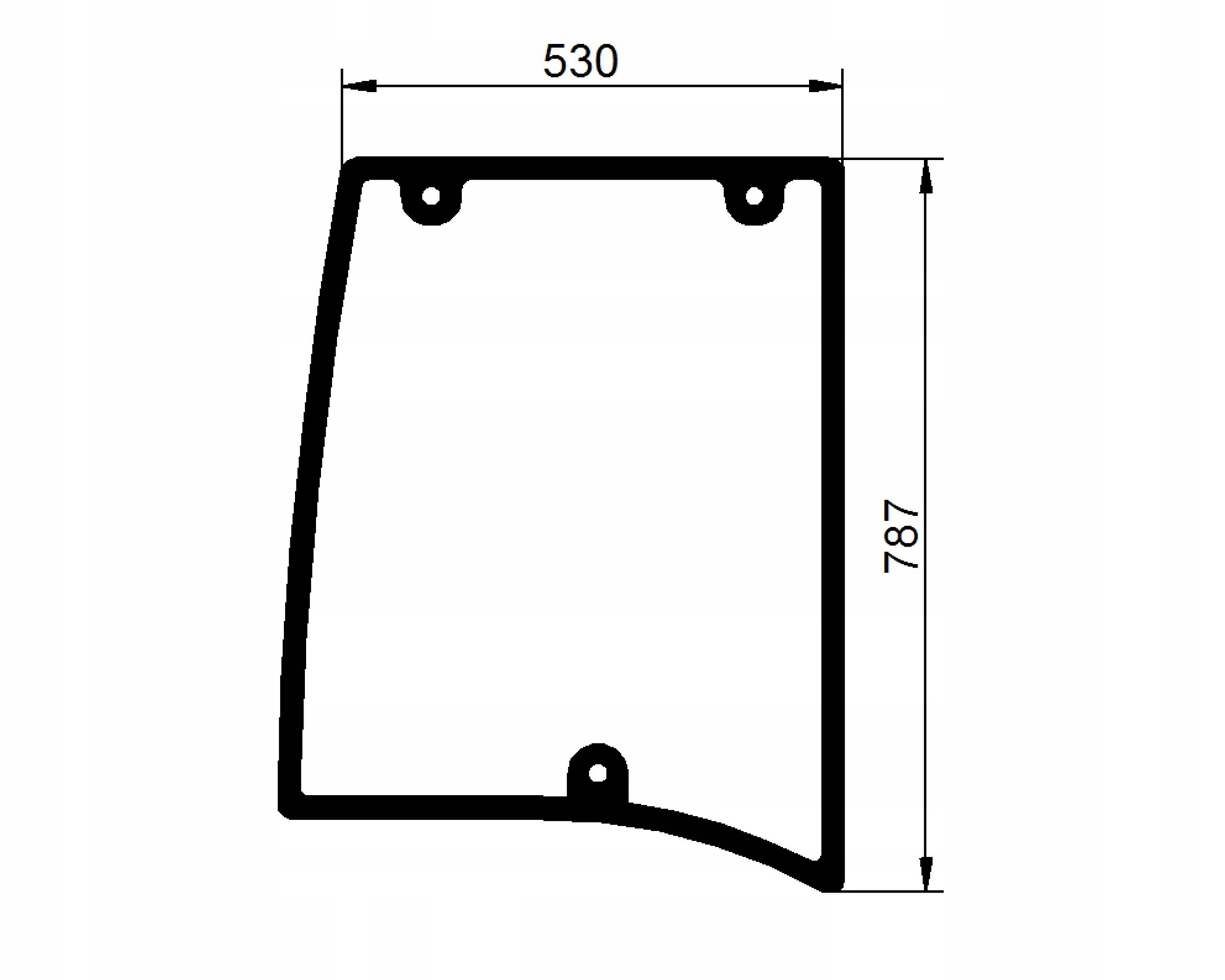 sklo Farmtrac kabina Metal-Fach boční pravá