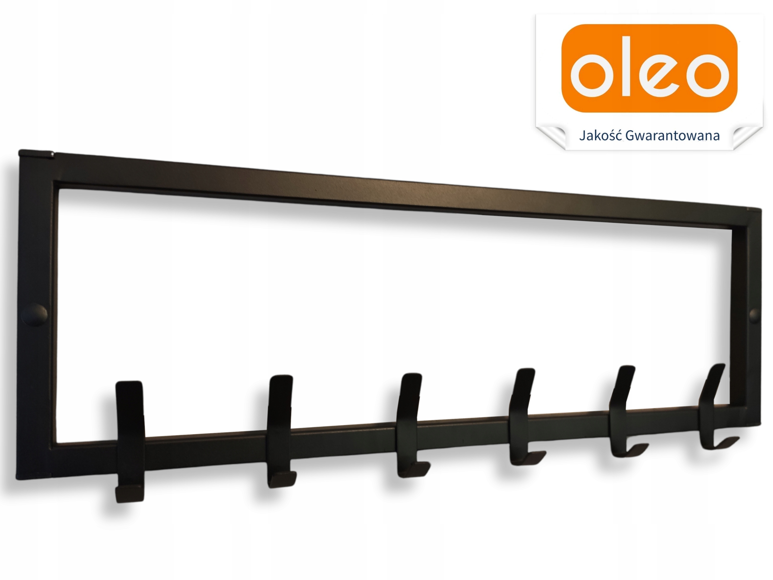 Nowoczesny Wieszak Na Ubrania Wiszący Na Ścianę Ścienny Stalowy Loft 60cm