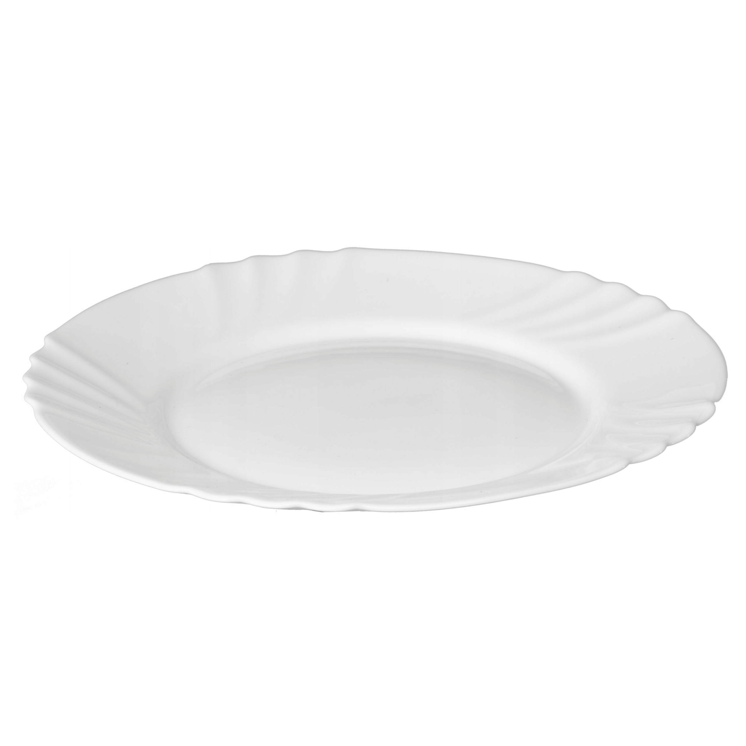 

Talerz Obiadowy Płytki Duży Okrągły Biały 25 CM