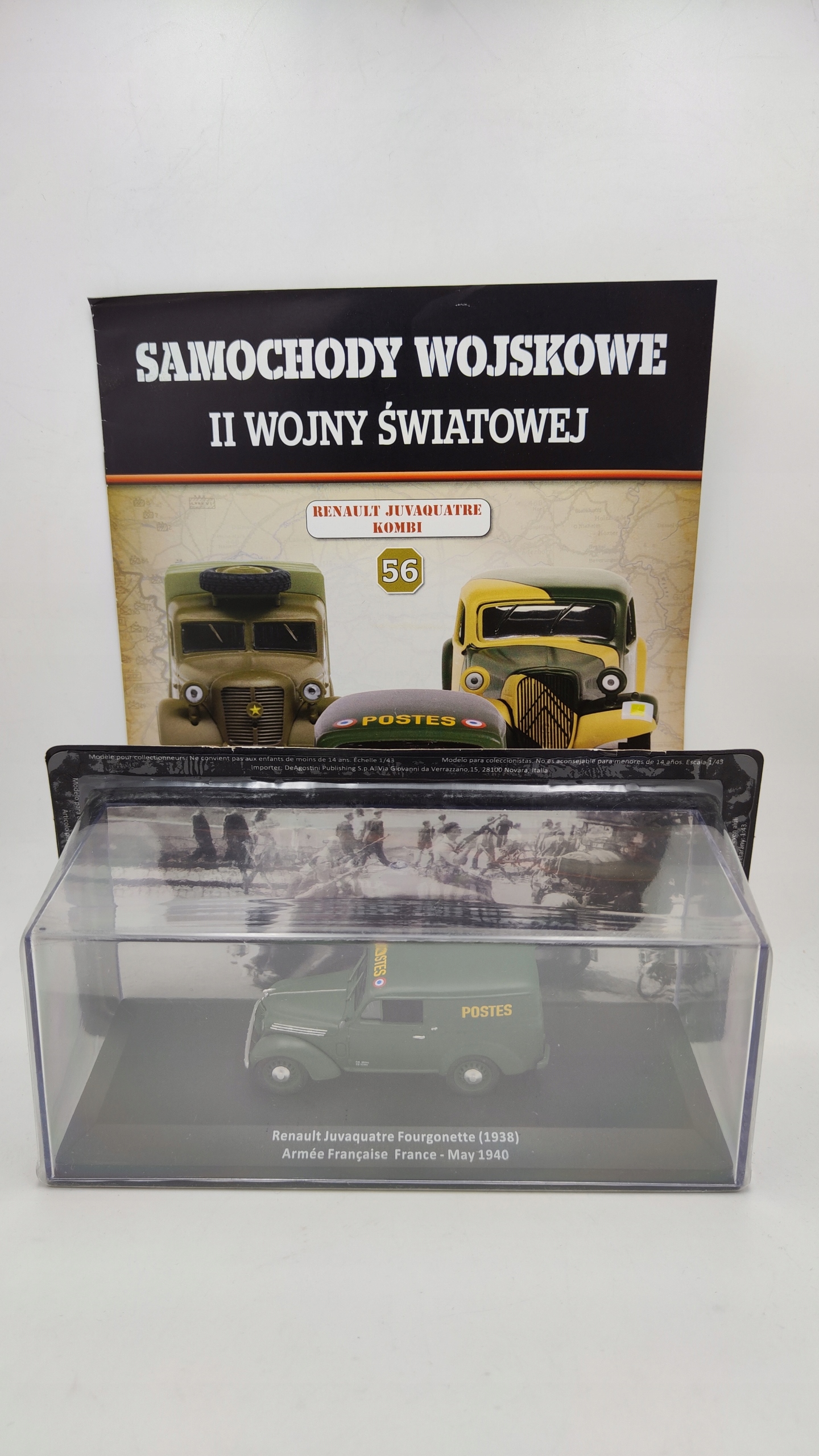 Auta 2WŚ Renault Juvaquatre Fourgonette 1938 1:43 DeAgostini