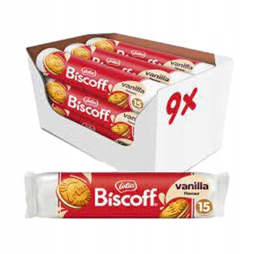 Levně Lotus Biscoff Milk Vanilla Sušenky S Vanilkovým Krémem 1350 g 9 ks
