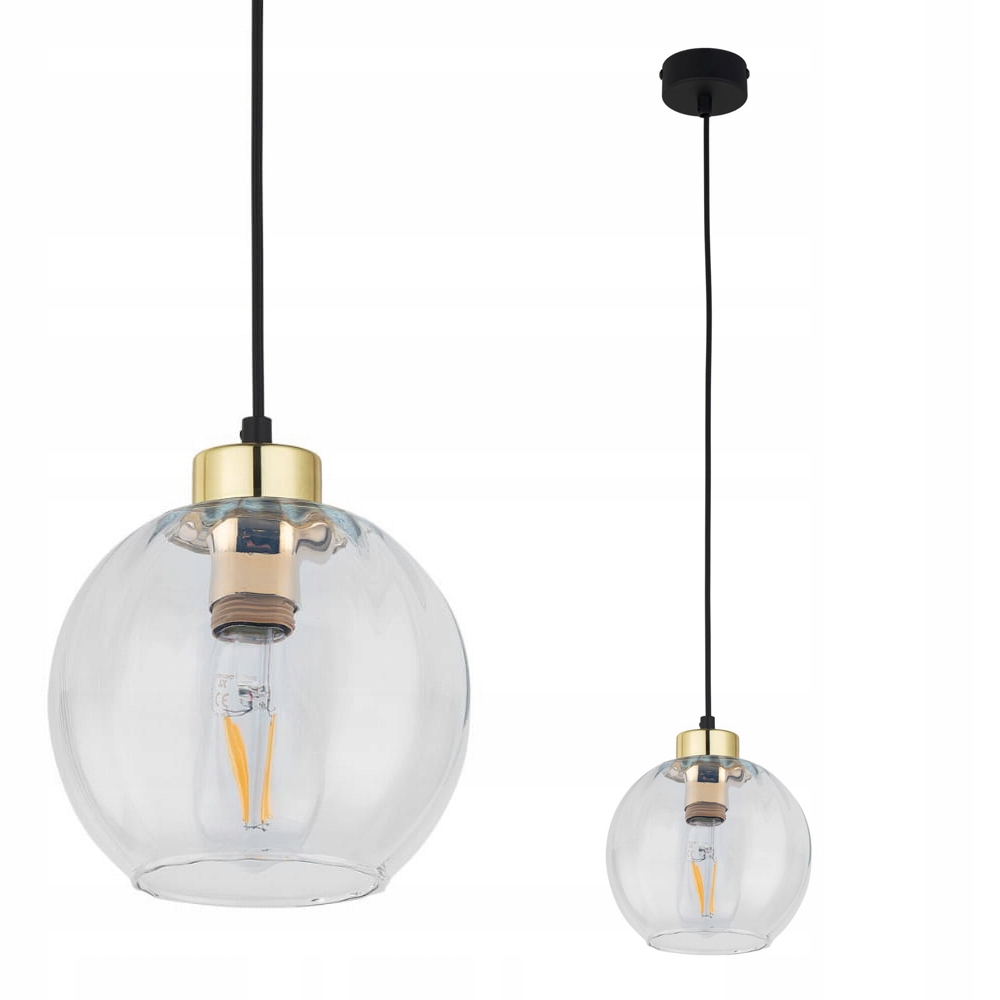 Závěsná lampa Devi průhledný skleněná lampa s závitem E27 4646 Tk Lighting