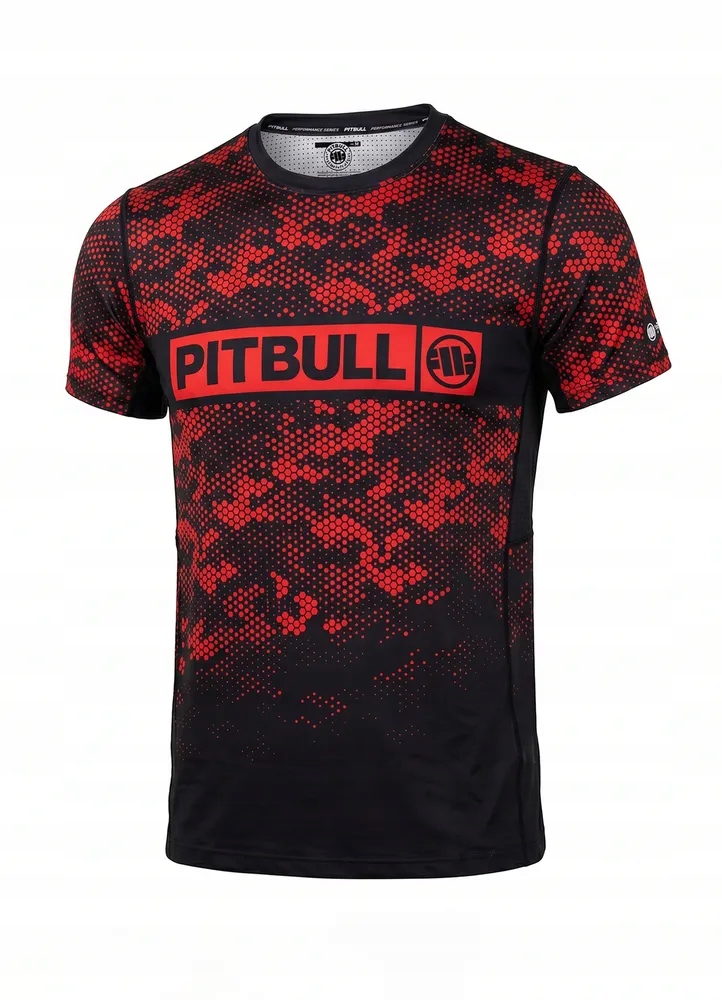 Pánské Mesh tričko Pitbull technické sportovní Hex Camo Hilltop