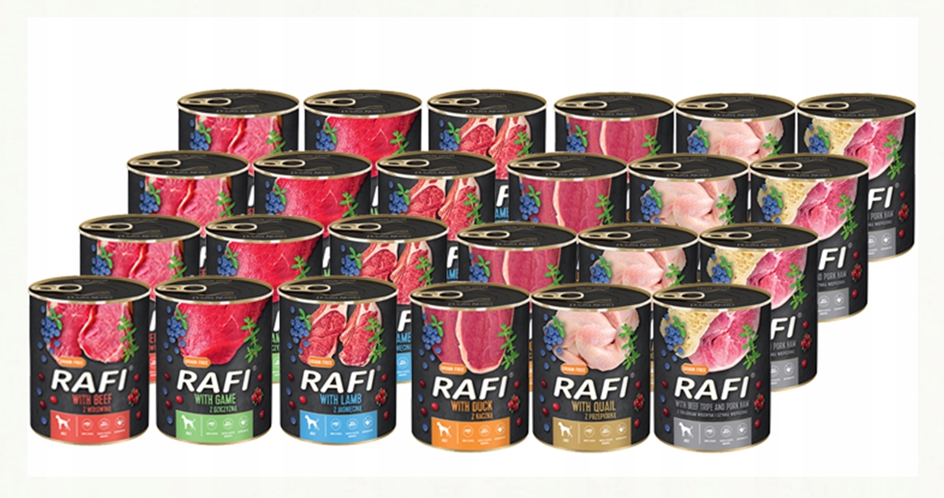 Dolina Noteci Rafi mokra karma dla psa mix 8 smaków 24 x 400 g