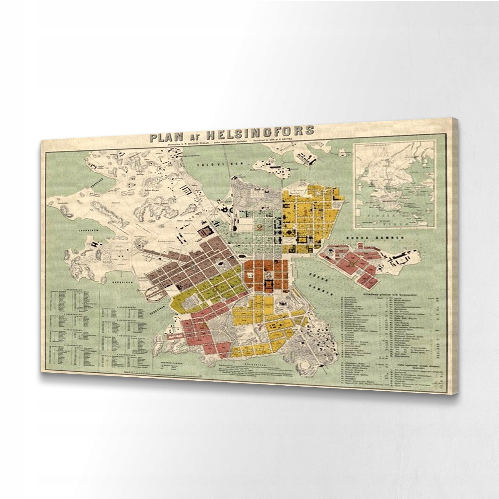 Obraz na plátně 60x40 Mapa Helsinky Finsko