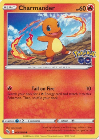 Charmander 008/078 Common Pokemon Go