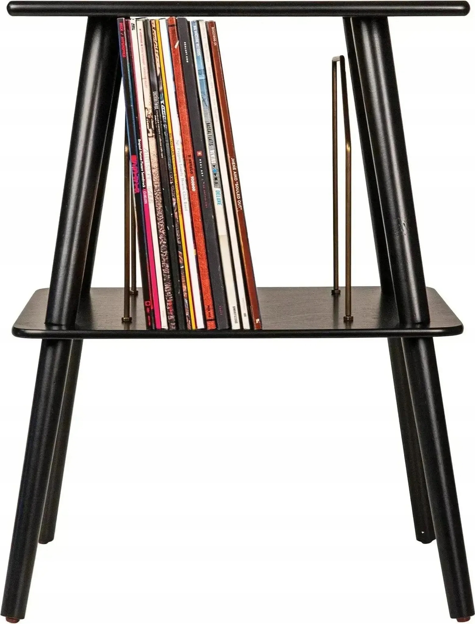Stolík pod gramofón, polička na vinylové platne Crosley Manchester čierny