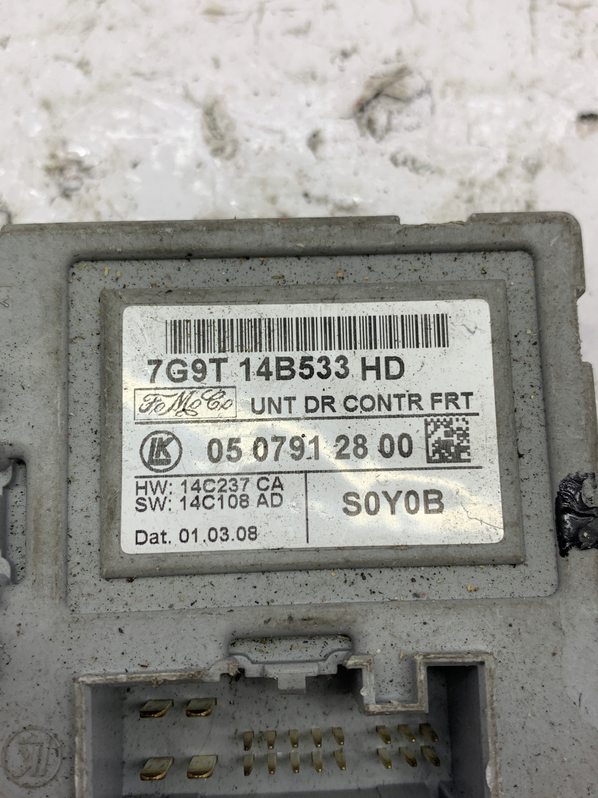 module control unit door 7G9T-14B533HD FORD