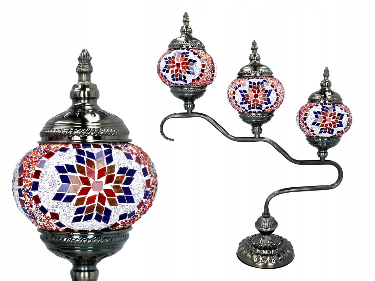 Stolová lampa – jednoduché tienidlo, viacfarebná