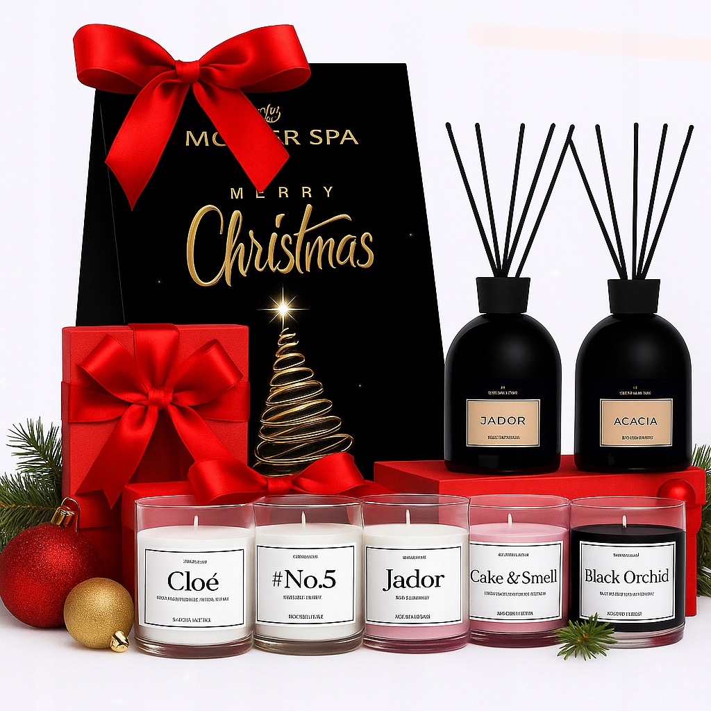 Vánoční dárková sada dámské vůně, difuzéry, vonné svíčky