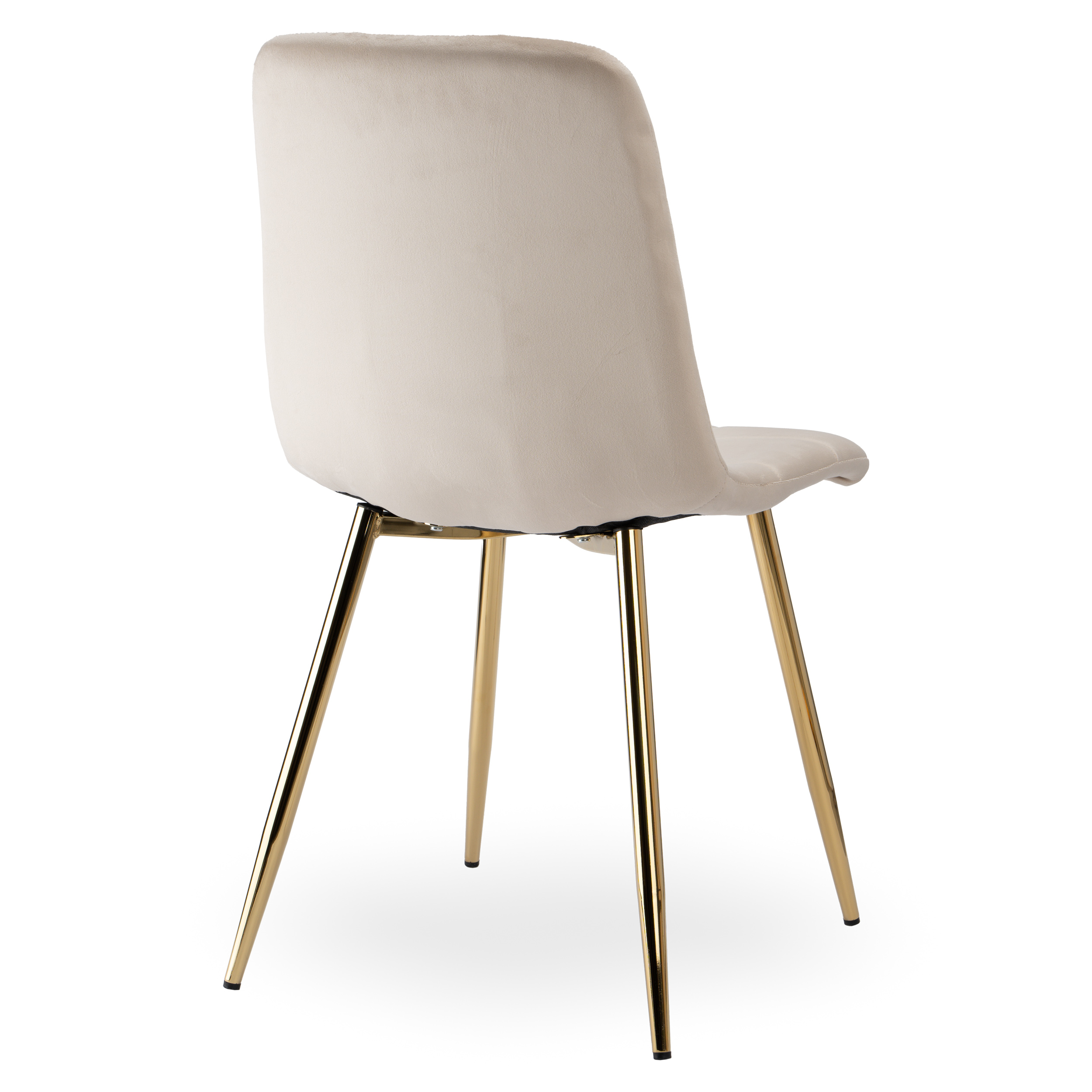 KRZESŁO PIKOWANE WELUROWE BEŻOWE TAPIECROWANE KUCHENNE DO SALONU JADALNI Szerokość mebla 44 cm